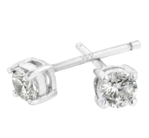 Christa Round Stud Earrings  – 3mm | 0.5ct | Sterling Silver