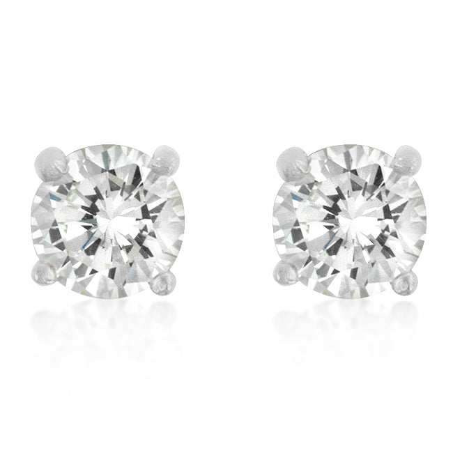 Christa Round Cut Stud Earrings – 5mm  | 1ct | Sterling Silver