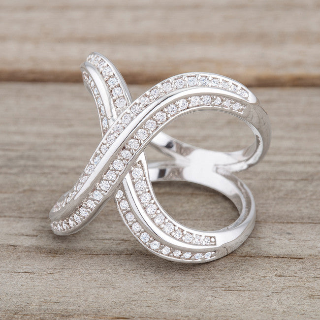 Christa Pave X Art Deco Fashion Cocktail Ring | 1.5 Carat |Cubic Zirconia - Beloved Sparkles