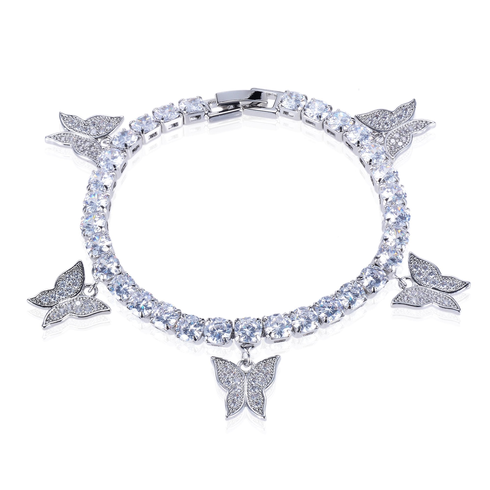 Silver Butterfly Charm Bracelet