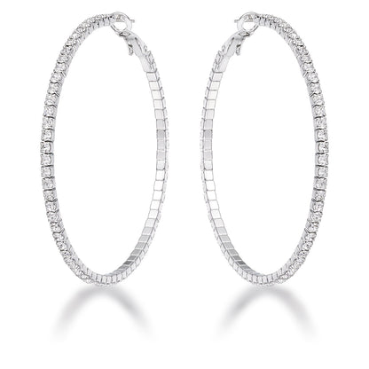 Clyotilde Chain Eternity Hoop Earrings | 3.8ct