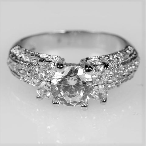 Colette Romantic Round Cut Engagement Ring | 2.1ct