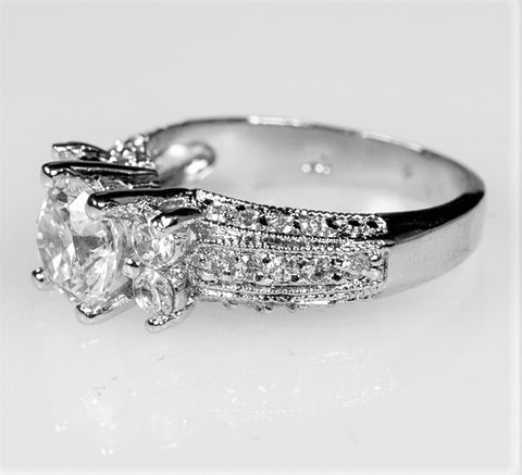 Colette Romantic Round Cut Engagement Ring | 2.1ct