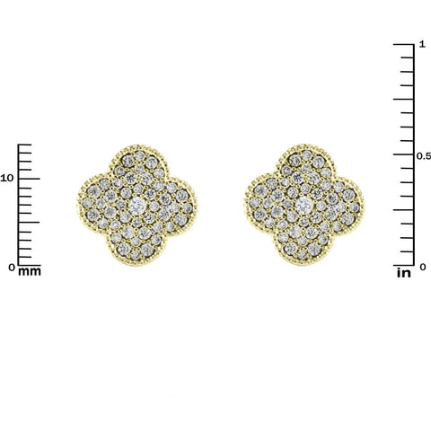 Connie Clover Gold Stud Earrings