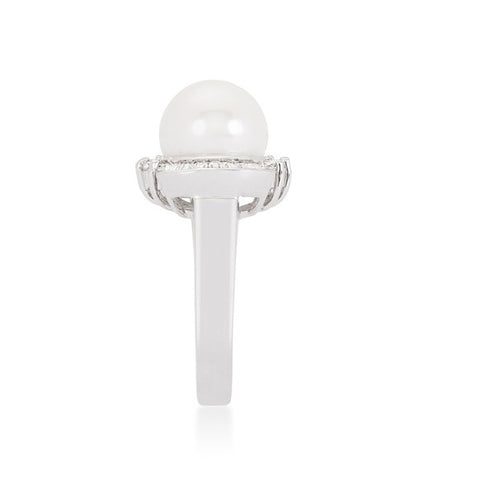 Nelly Pearl Baguette CZ Ring | .8ct