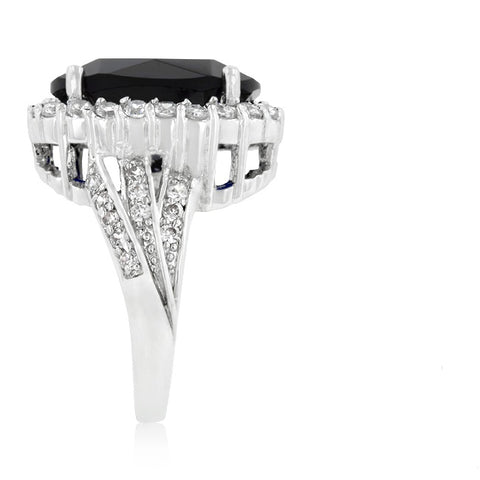 Dalphine Sapphire Cushion CZ Cocktail Ring | 22ct