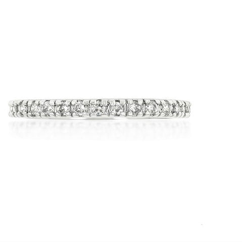 Darla Delicate CZ Eternity Stackable Ring | 1ct