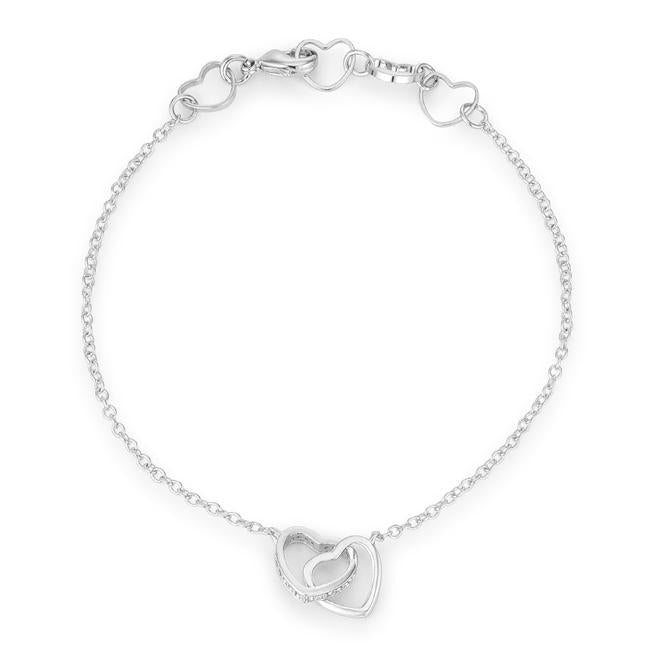 Deissy Interlocked Hearts Bracelet | 7in