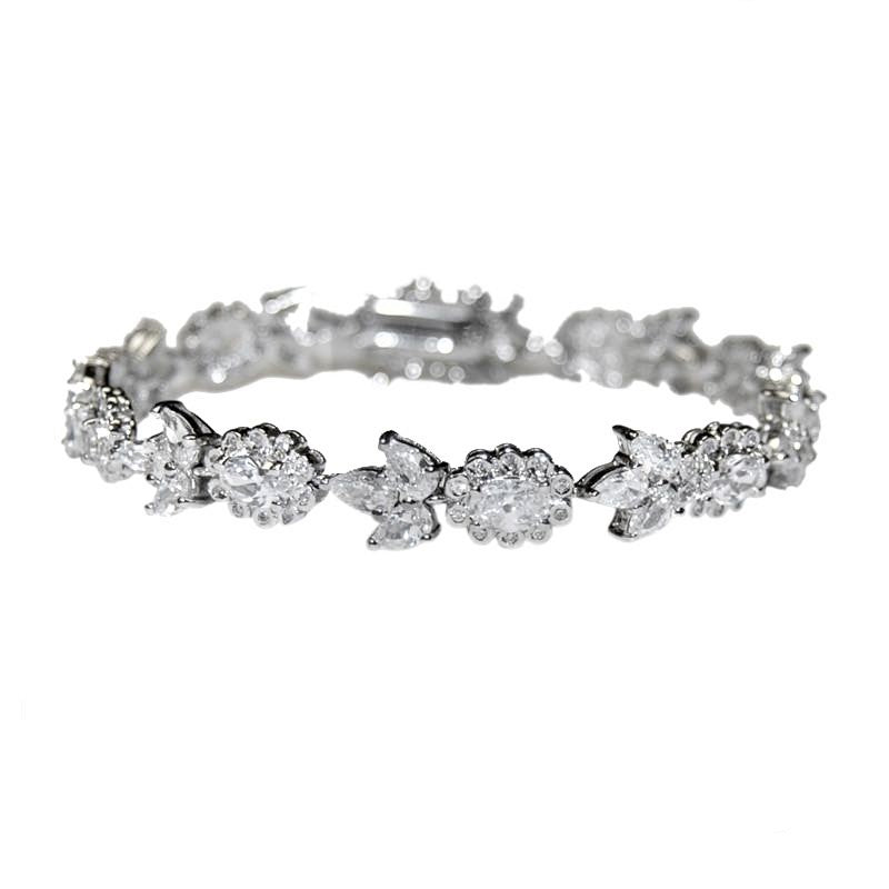 Demetress Oval Marquise Cluster Bracelet – 7in | 55ct