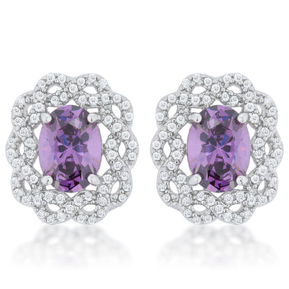 Destry Vintage Amethyst Oval Stud Earrings | 2.5ct