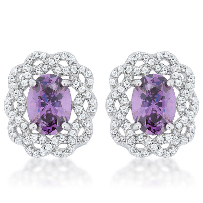 Destry Vintage Amethyst Oval Stud Earrings | 2.5ct