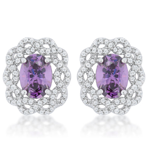 Destry Vintage Amethyst Oval Stud Earrings | 2.5ct