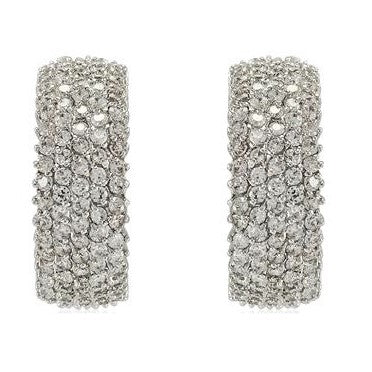 Detra 27mm CZ Cluster Hoop Earrings | 7ct