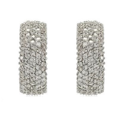 Detra 20mm CZ Cluster Hoop Earrings | 7ct