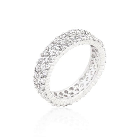 Diana CZ Paved Cluster Eternity Band Ring | 8ct