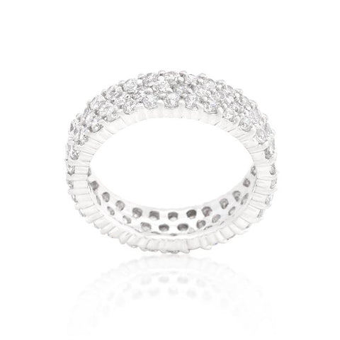 Diana CZ Paved Cluster Eternity Band Ring | 8ct