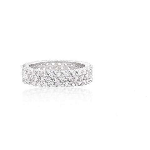 Diana CZ Paved Cluster Eternity Band Ring | 8ct