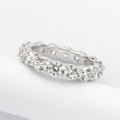 Elana 4mm Round CZ Eternity Ring | 6ct | 925 Sterling Silver