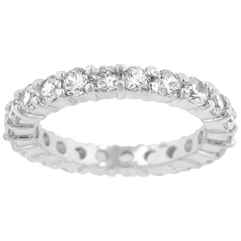 Elizabeth Clear Eternity Stackable Ring | 4ct