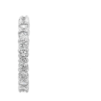 Elizabeth 3mm Round CZ Eternity Silver Ring | 4ct | Sterling Silver