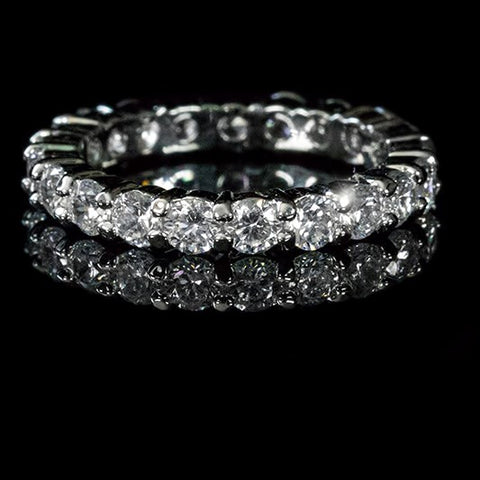 Elizabeth Clear Eternity Stackable Ring | 4ct