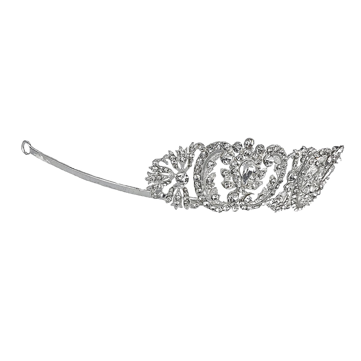 Emilia Vintage Crystal Silver Tiara