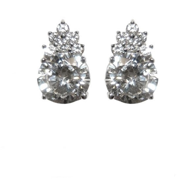 Emily Round CZ Earrings – 10mm | 2ct
