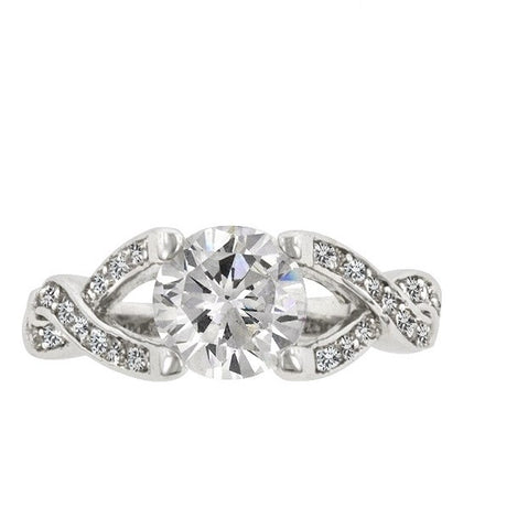 Fiora Brillant Round CZ Twist Engagement Ring  | 4.5ct