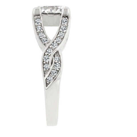 Fiora Brillant Round CZ Twist Engagement Ring  | 4.5ct