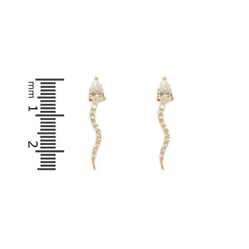 Stone and Strand Serpent Stud