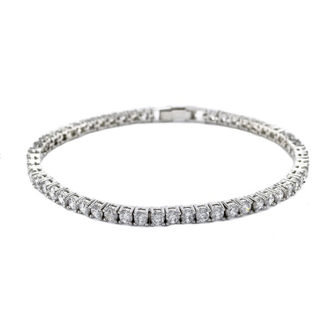 Flossily Round CZ Tennis Bracelet – 7in | 10ct