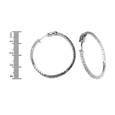 Floy CZ Inside Out Hoop Earrings | 40mm