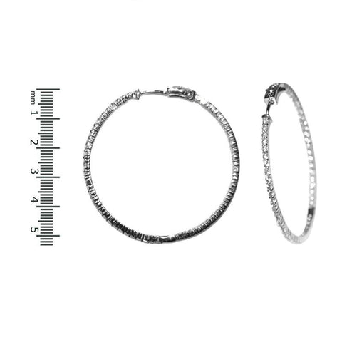 Floy CZ Inside Out Hoop Earrings | 53mm