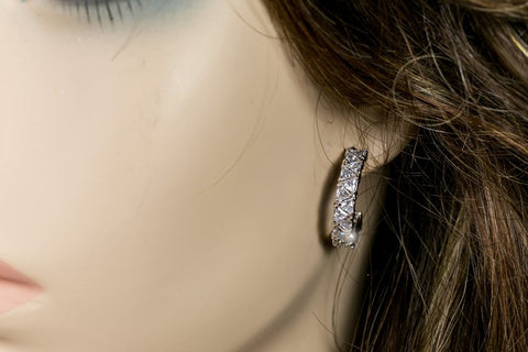 Freya Trillion Cut Hoop Earrings | 4.5ct