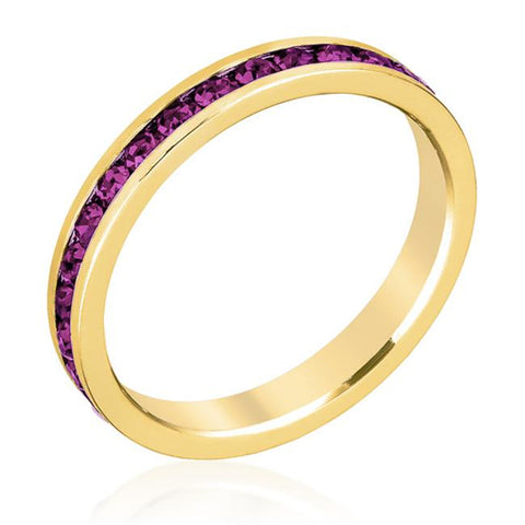 Gail Garnet Red Eternity Stackable Ring | 1ct | 18k Gold