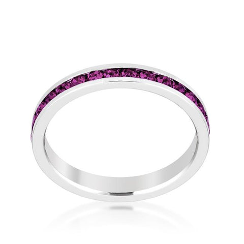 Gail Amethyst Purple Eternity Stackable Wedding Ring | 1ct