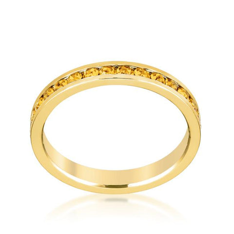 Gail Canary Yellow Eternity Stackable Ring | 1ct | 18k Gold
