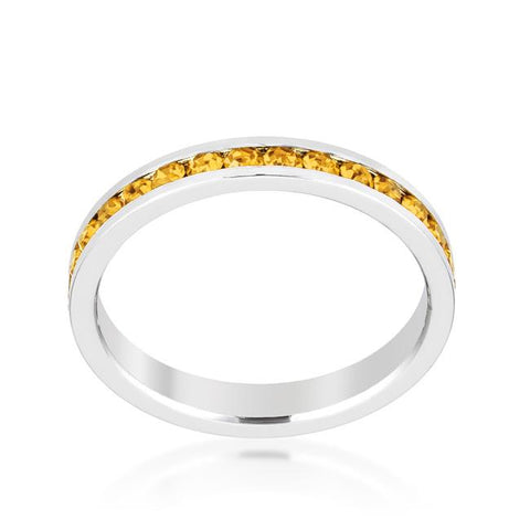 Gail Canary Yellow Eternity Stackable Wedding Ring | 1ct