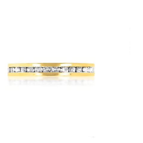 Gail Clear Round Eternity Stackable Wedding Ring | 1ct | 18k Gold