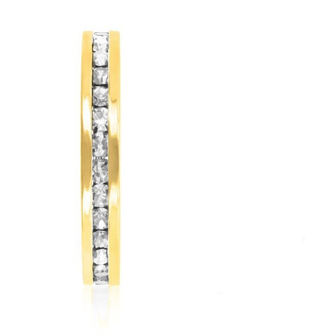 Gail Clear Round Eternity Stackable Wedding Ring | 1ct | 18k Gold