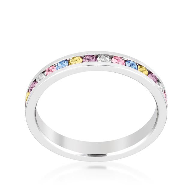 Gail Multi Color Eternity Stackable Wedding Ring | 1ct