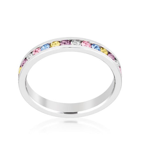 Gail Multi Color Eternity Stackable Wedding Ring | 1ct