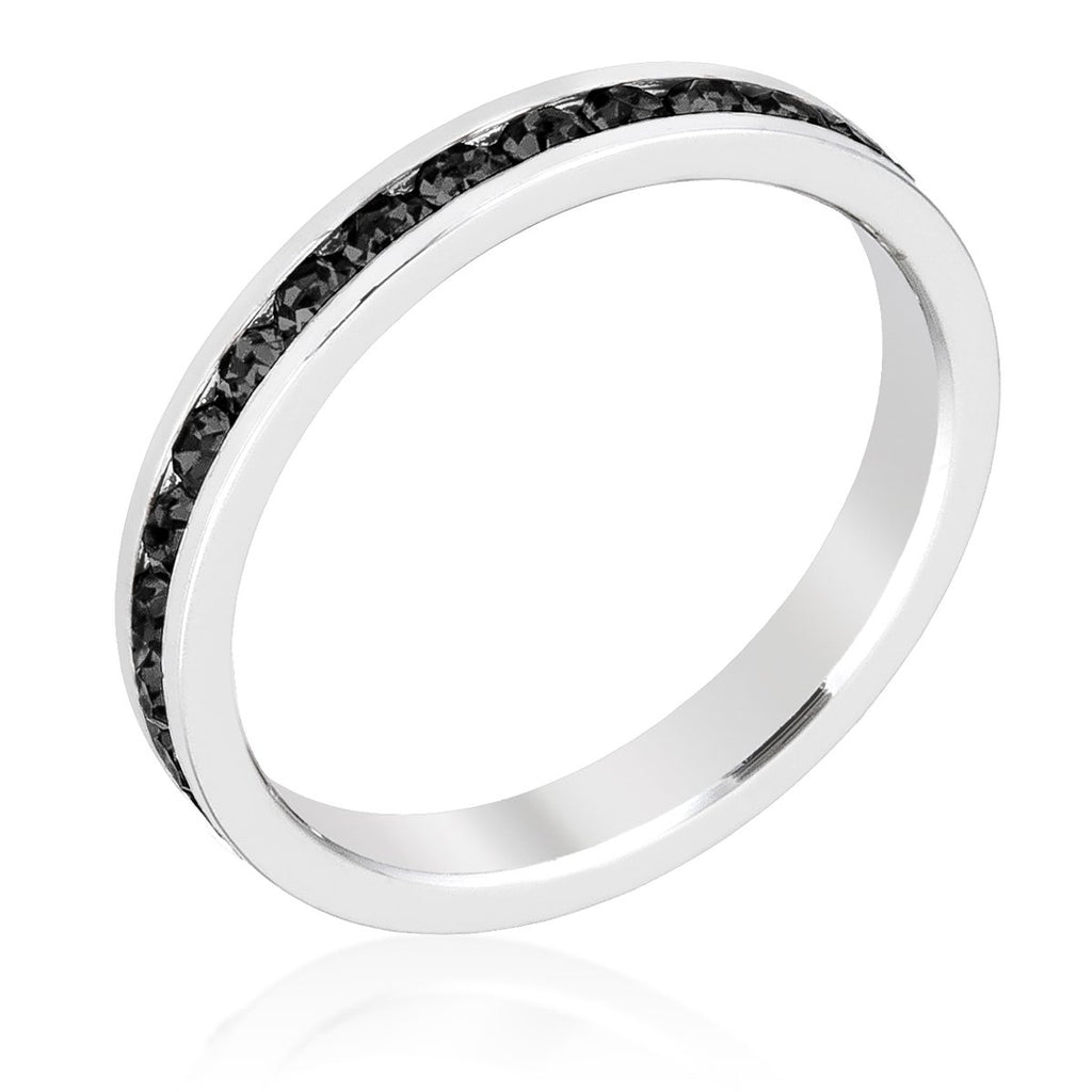 Gail Black Eternity Stackable Stackable Ring | 1ct