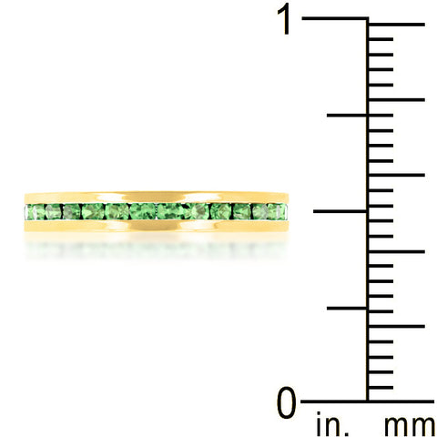 Gail Peridot Green Eternity Stackable Ring | 1ct | 18k Gold