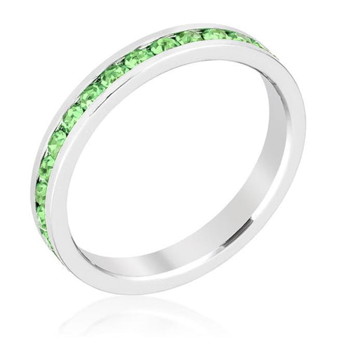 Gail Peridot Green Eternity Stackable Ring | 1ct