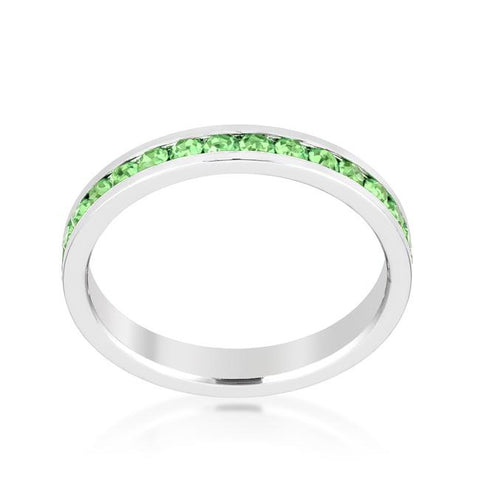 Gail Peridot Green Eternity Stackable Ring | 1ct