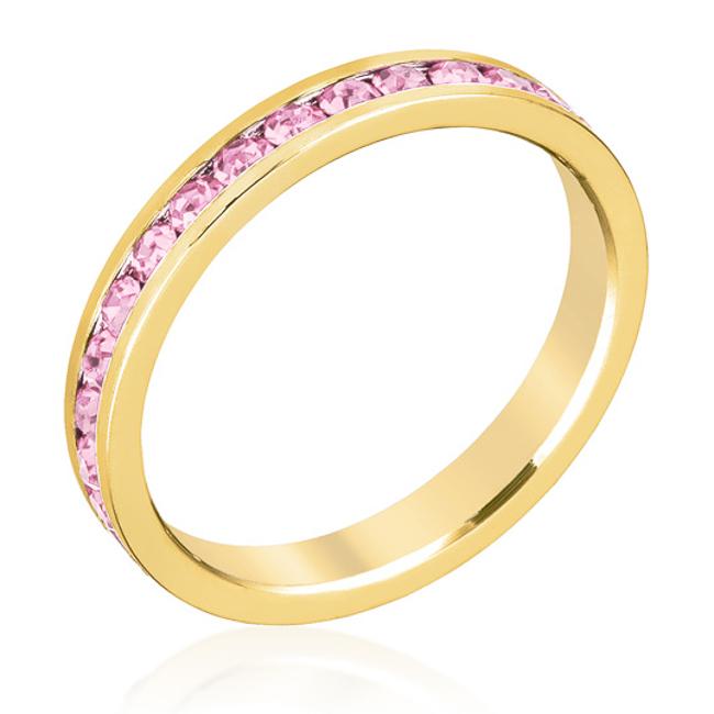 Gail Pink Eternity Stackable Ring | 1ct | 18k Gold