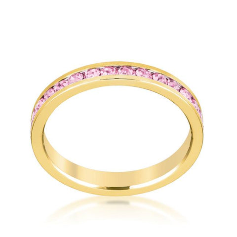 Gail Pink Eternity Stackable Ring | 1ct | 18k Gold