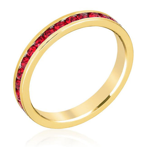 Gail Ruby Red Eternity Stackable Ring | 1ct | 18k Gold