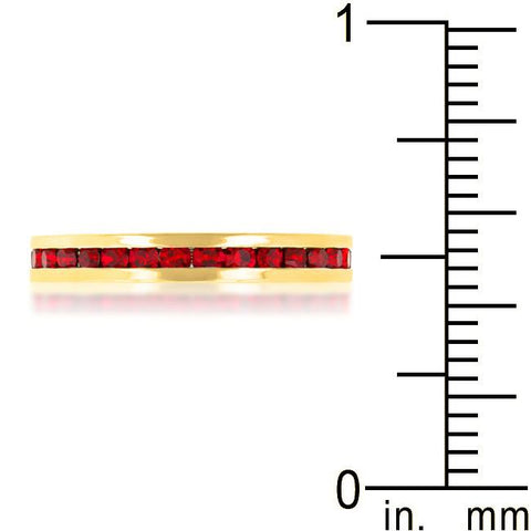 Gail Ruby Red Eternity Stackable Ring | 1ct | 18k Gold